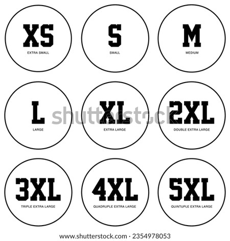 Size Measure Clothing Shirt Trousers Pants Jacket Hat Set Chart XS S M L XL 2XL 3XL 4XL 5XL Label Logo Template Sign Vector EPS PNG Transparent No Background Clip Art Vector EPS PNG