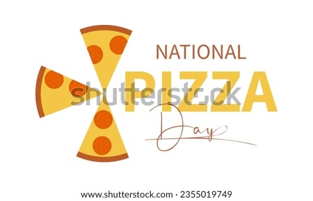 National Pizza Month Celebrates Culinary Delight, Flavor Diversity, and the Joy of Sharing. Vector Illustration Template.