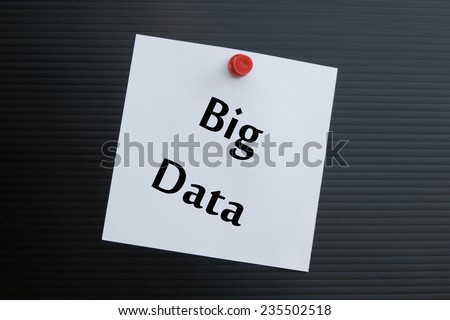 Text big data on note paper 