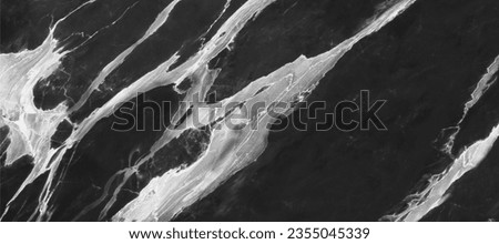 texture of black marble or tile with white stains and Black patterns.