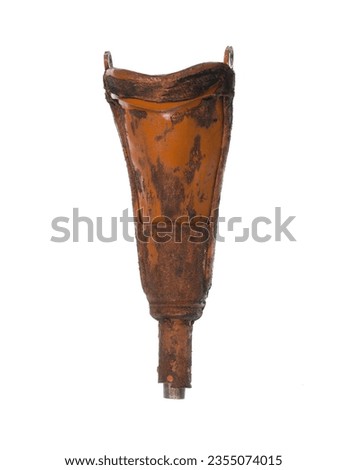 pirate wooden leg isolated on white background