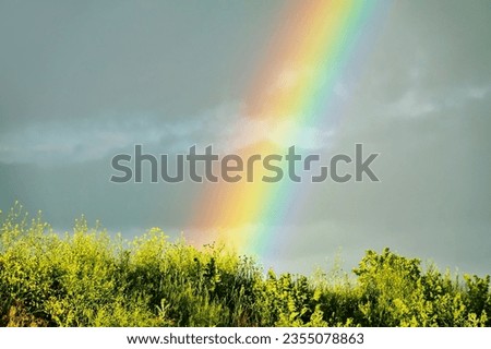 Double Rainbow over meadows land
