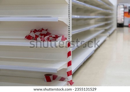 empty shelves in the store, goods crisis