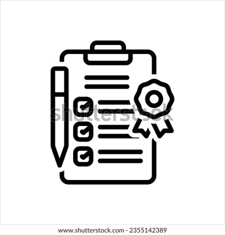 Vector line icon for compliance Royalty-Free Stock Photo #2355142389