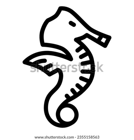 Seahorse line icon, ocean life concept, Sea horse sign on white background, Underwater aquatic animal symbol in outline style for mobile concept and web design. Vector graphics