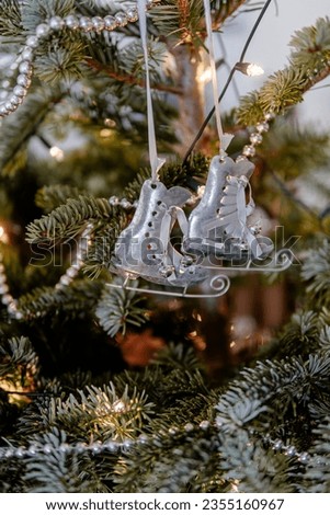 Christmas decoration in tree for a festive holiday season