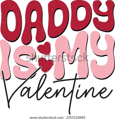 Happy Valentine's Day Mom Love Sublimation Print Design Graphics.  Heart Red Bold Wavy Typography For Printing on Clothing and Fashion Apparels.