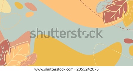 autumn background with leaf icon. Attractive colors with amazing patterns with empty space for text. vector for banners, greeting cards, posters, flyers, social media.