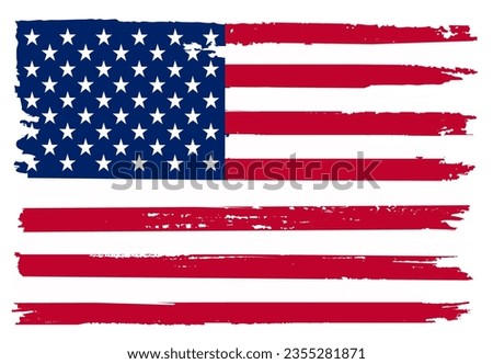 Grunge dirty United States flag.