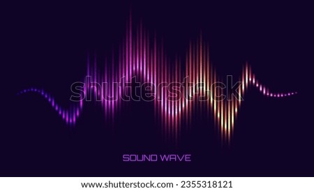 Abstract Digital EQ Equalizer. Sound Wave Design Element. Speaking Sound Wave Vector Illustration. Artificial Intelligence AI Assistant Voice Visualization. Royalty-Free Stock Photo #2355318121