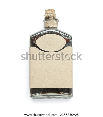 Bottle of rum isolated on white background