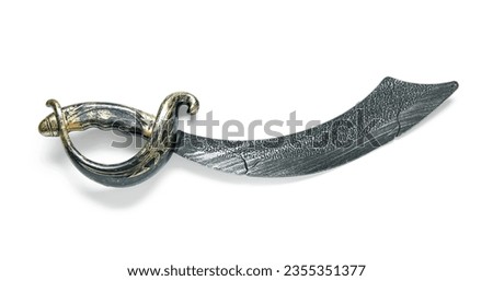 Pirate sword isolated on white background Royalty-Free Stock Photo #2355351377