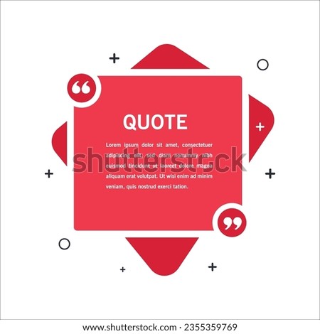 Free vector editable flat design quote box frame