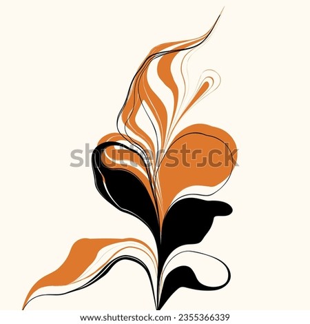 Abstract decorative floral pattern. Vector Illustration