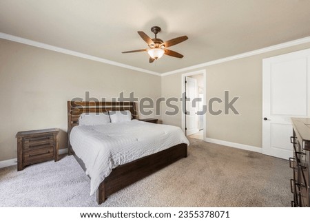 Dallas, texas - July 18th 2023: a home bedroom 