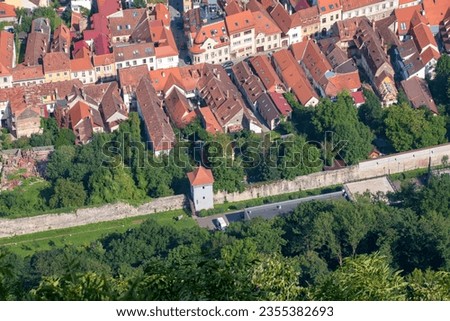 Serial view over Brasov from Tampa Hill,Transylvania, Romania