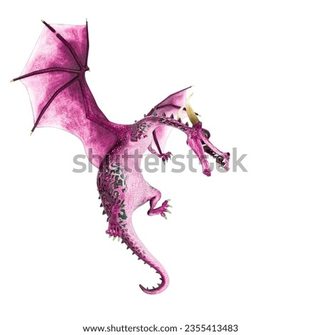dragon cartoon in a white background will put some fun at yours creations, 3d illustration