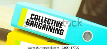 Two office folders with text COLLECTIVE BARGAINING