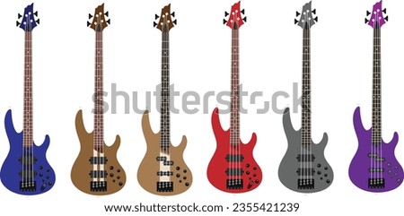 Japanese Electric Bass Music Vector