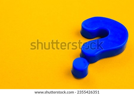 Question mark. Background with selective focus and copy space for text
