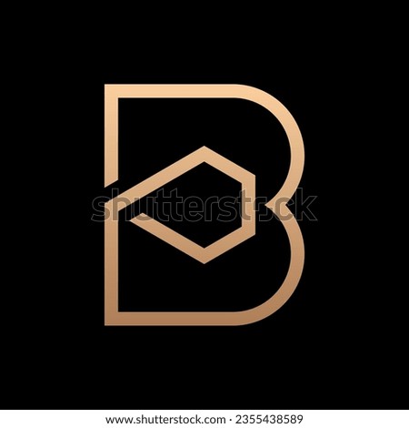 Letter B diamond luxury minimal logo design