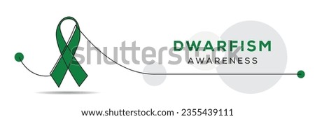 Dwarfism awareness ribbon, banner design.