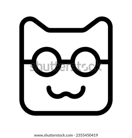 Cat Face Icon Vector Symbol Design Illustration