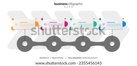 Vector infographics timeline design template with 3D paper label. Timeline infographic design vector and marketing icons.
