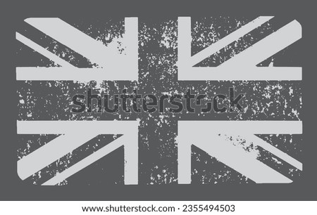 British flag in grunge style.Distressed UK flag.