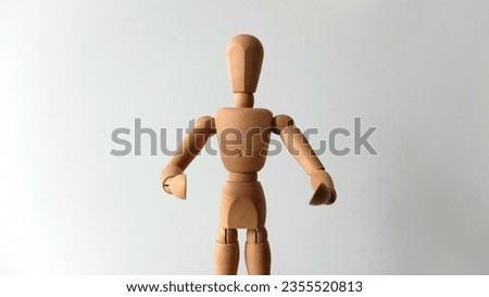 Wooden Human, Human Toy, Activity, Presentation, Copy Space..., Royalty-Free Stock Photo #2355520813