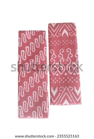 Batik pattern from Solo, Central Java, Indonesia. Garutan stamped Solo batik cloth in pink.