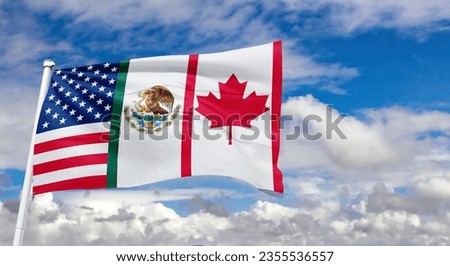 Flag of the North American Free Trade Agreement NAFTA