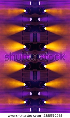 Abstract texture background for design. Stage light and smoke on stage, lighting and spotlights Royalty-Free Stock Photo #2355592265