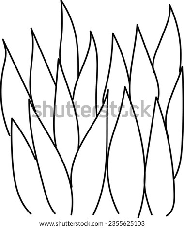flower and leaf botanical one line hand drawing element