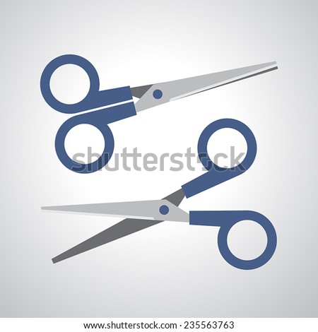 Vector flat scissors.