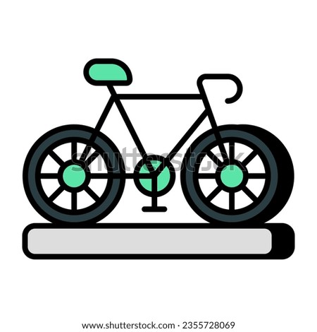 Vector design of cycle, flat icon 