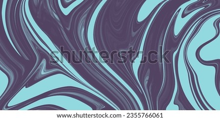Trendy background with liquid texture in blue colors. Liquid wave flow of paint or smoke for banner, flyer, cover or placard in trendy acid rave style. Optical illusion
