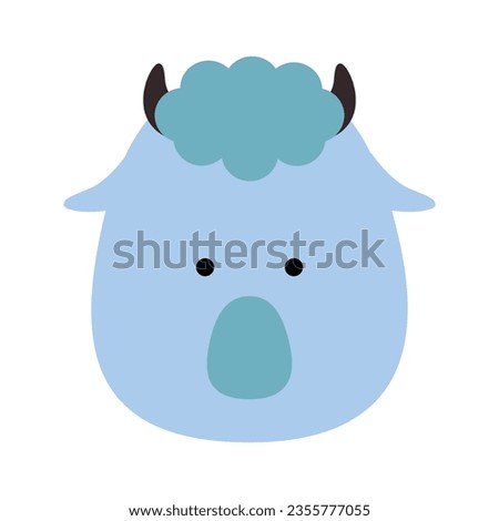 Chinese zodiac animal in flat style, goat. Vector illustration.
