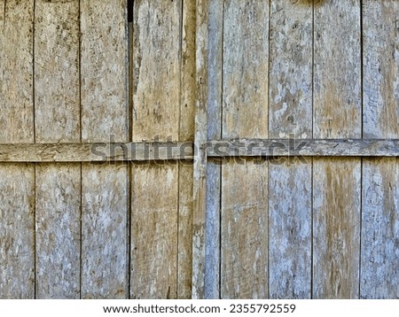The walls of the house are still made of wood