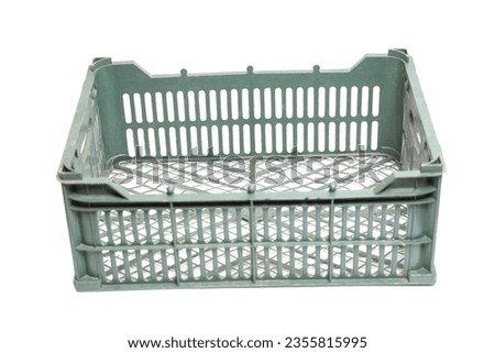 Empty vegetable crate, isolated on white