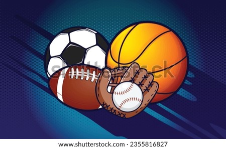 basketball, baseball, football, soccer, sports logo design