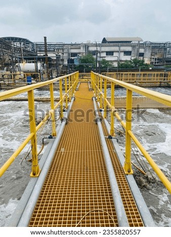 Industrial Fiberglass products grating and hand railing Royalty-Free Stock Photo #2355820557