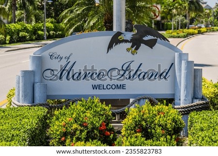 Welcome to Marco Island Sign Florida