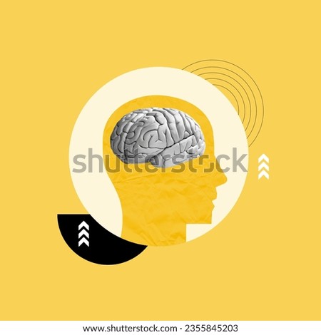 working with the human mind, psychology, mind, human brain, representation of the brain, human psyche, man, woman, study of the mind, brain analysis, problems, mental solutions, concept, collage art