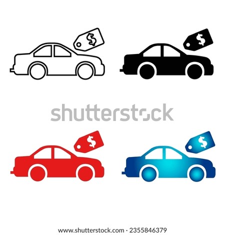 Abstract Car Price Silhouette Illustration, can be used for business designs, presentation designs or any suitable designs.