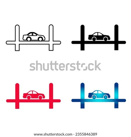 Abstract Car on The Bridge Silhouette Illustration, can be used for business designs, presentation designs or any suitable designs.