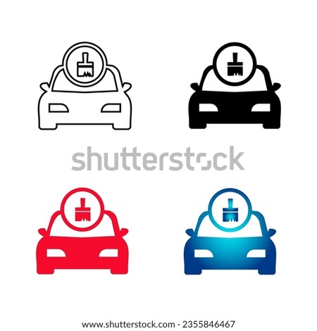 Abstract Painted Car Silhouette Illustration, can be used for business designs, presentation designs or any suitable designs.