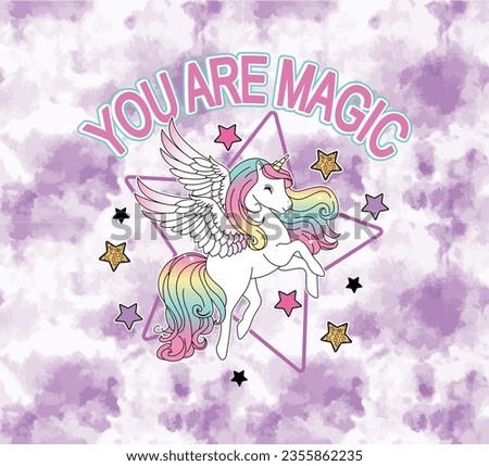 you are magical graphic tees for girl design Royalty-Free Stock Photo #2355862235