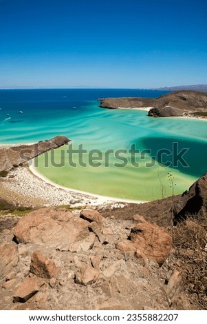 View of Balandra Bay in La Paz, Baja California Sur Royalty-Free Stock Photo #2355882207