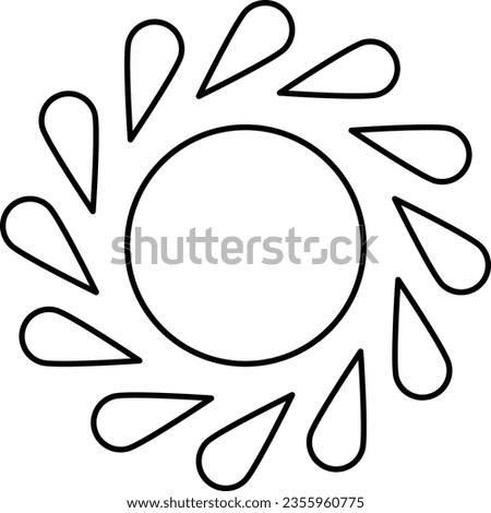 circular abstract illustration vector icon